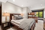 Guest Bedroom: Queen Bed and Bunk Beds Twin over Full